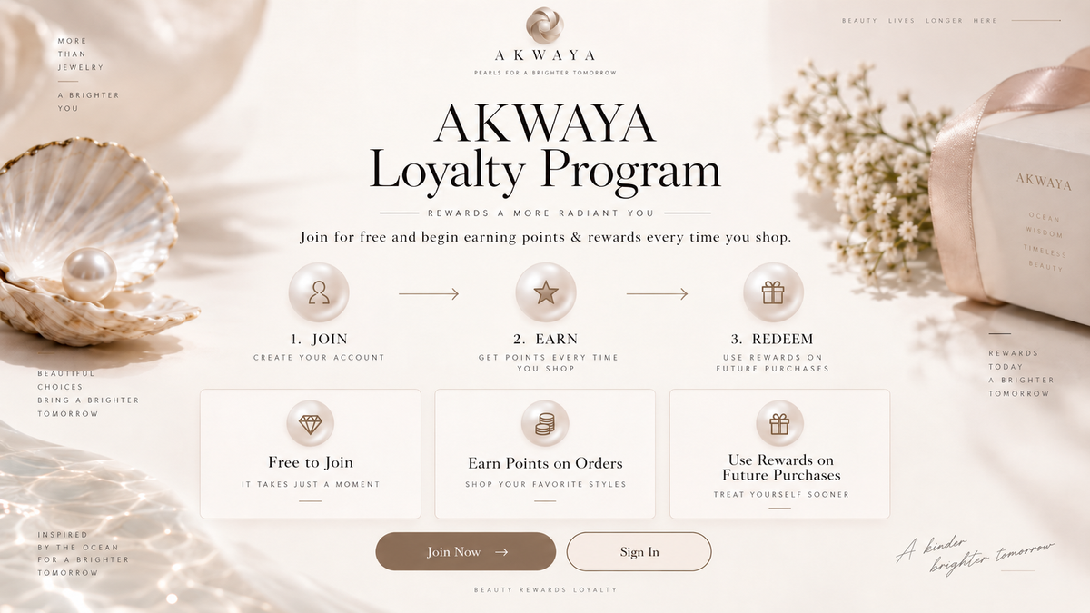 Pearl jewelry and AKWAYA loyalty rewards
