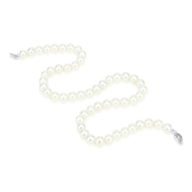7.5β8mm Freshwater Cultured Pearl Necklace, 18"