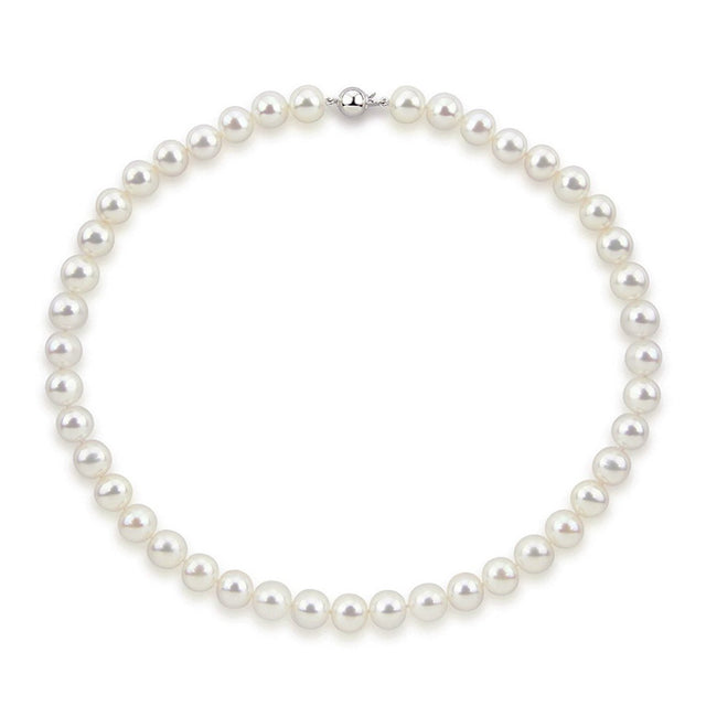 14K White Gold 10.5β11.5mm Freshwater Cultured Pearl Necklace, 20"