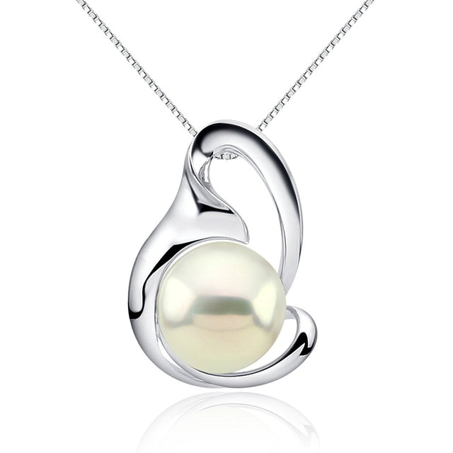 12β13mm White Freshwater Pearl Sterling Silver Pendant