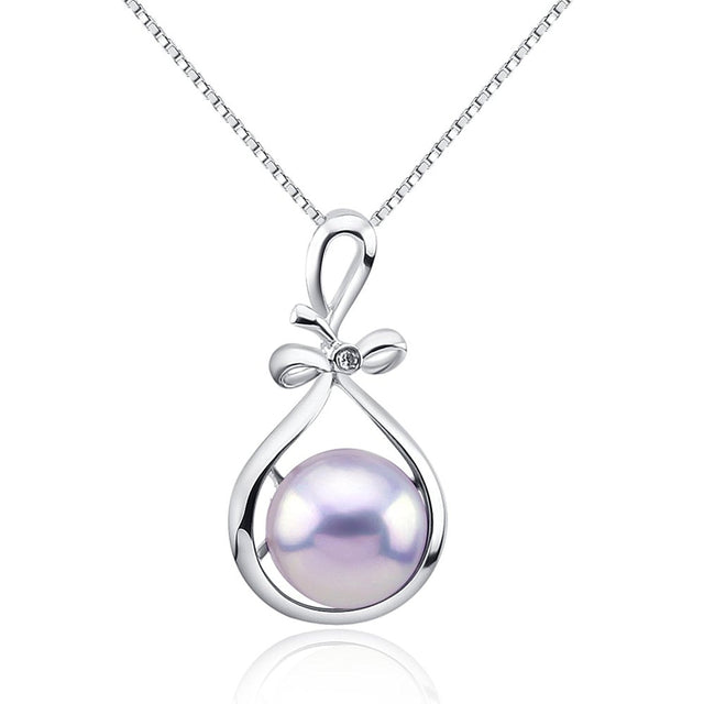 12β13mm Light Lavender Freshwater Pearl Pendant, Sterling Silver
