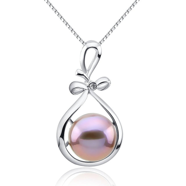 12β13mm Dark Purple Freshwater Pearl Sterling Silver Pendant