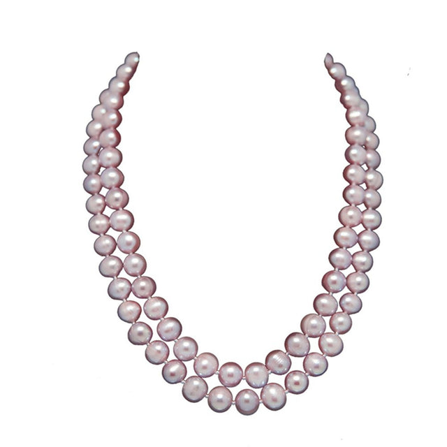 2-Row 9β10mm Lavender Freshwater Cultured Pearl Necklace, 17" and 18.5"