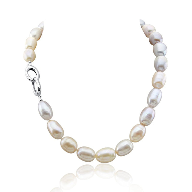 11β14mm Multi-Color Rice Freshwater Pearl Necklace, 18"