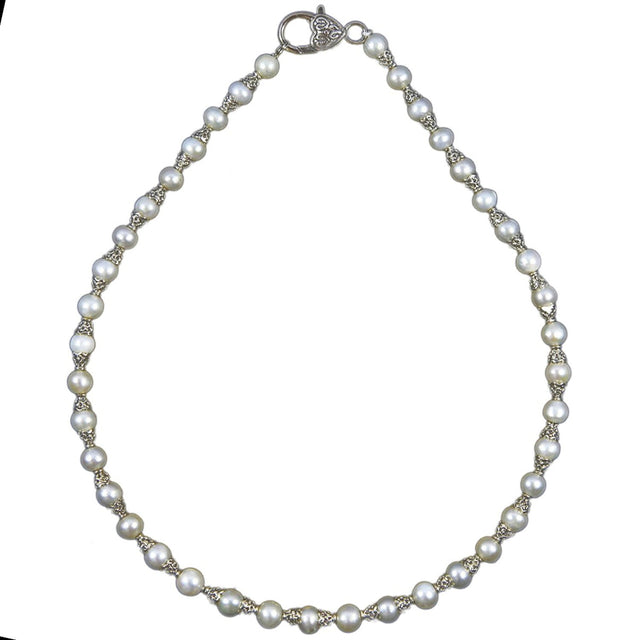 MarieAnt 6.5β7.5mm White Freshwater Pearl Necklace, 18"
