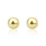 14K Yellow Gold 9–10mm Golden South Sea Cultured Pearl Stud Earrings