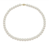 14K Yellow Gold 8–9mm White Freshwater Cultured Pearl Necklace