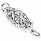 White gold filigree fishhook clasp for the Tahitian pearl necklace
