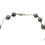 14K Yellow Gold Tahitian Cultured Pearl Necklace 40 Inches — product view 2