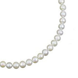 White Freshwater Cultured Pearl Necklace A Quality (7.5-8.5mm), 18" with Base Metal Clasp