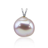 14K White Gold 16–17mm Lavender Freshwater Cultured Pearl Pendant