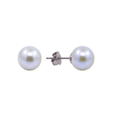 14K White Gold 6–6.5mm White Akoya Cultured Pearl Stud Earrings