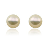 14K Yellow Gold 13–14mm Light Golden Freshwater Cultured Pearl Stud Earrings