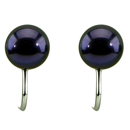 9–10mm Black Freshwater Cultured Pearl Clip-On Earrings