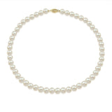 14K Yellow Gold 8–9mm White Freshwater Cultured Pearl Necklace, 20"