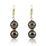 14K Yellow Gold 11–12mm Baroque Tahitian Cultured Pearl Lever-Back Earring