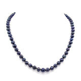6.5–7.5mm Black Freshwater Cultured Pearl Necklace, 19"