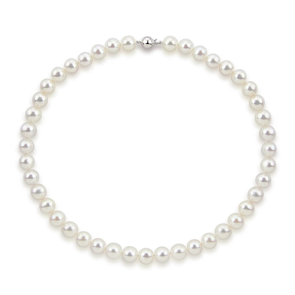 14K White Gold 10.5–11.5mm Freshwater Cultured Pearl Necklace, 20"