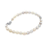 Multi-Color Rice Freshwater Cultured Pearl Necklace 11-14mm, 18"