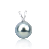 14K White Gold 9–9.5mm Grey Tahitian Cultured Pearl Pendant