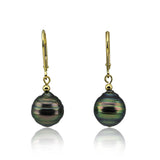 11–12mm Baroque Tahitian Cultured Pearl Lever-Back Earrings