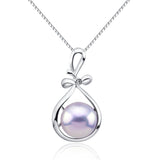 12–13mm Light Lavender Freshwater Pearl Pendant, Sterling Silver