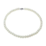 14K White Gold 6.5–7mm White Freshwater Cultured Pearl Necklace, 20"