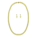 14K Yellow Gold 6–6.5mm Golden Akoya Cultured Pearl Necklace, 20", and Earring Set