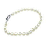 11–13mm White Rice Freshwater Cultured Pearl Necklace, 18"