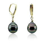 11–12mm Baroque Tahitian Cultured Pearl Lever-Back Earrings