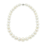 14K White Gold 11–14mm White Freshwater Cultured Pearl Necklace, 18"