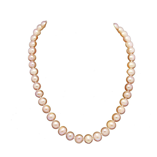 8.5–9.5mm Pink Freshwater Cultured Pearl Necklace, 18"