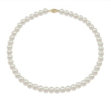 14K Yellow Gold 8–9mm White Freshwater Cultured Pearl Necklace and Earrings Set — 17–20 in — product view 3