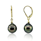 10–11mm High Luster Baroque Tahiti Cultured Pearl Lever-Back Earrings