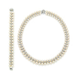 White Freshwater Cultured Pearl Necklace, 18", and Bracelet, 7.5"
