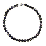 10–11mm Black Freshwater Cultured Pearl Necklace, 18"