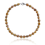 10–11mm Brown Baroque Freshwater Cultured Pearl Necklace, 18"