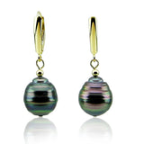 11–12mm Baroque Tahitian Cultured Pearl Lever-Back Earrings