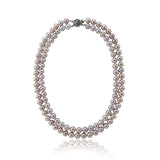 2-Row 8–9mm Lavender Freshwater Pearl Necklace, 17–18"