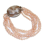 4–5mm Pink Freshwater Pearl Multi-Strand Bracelet, 7.5"
