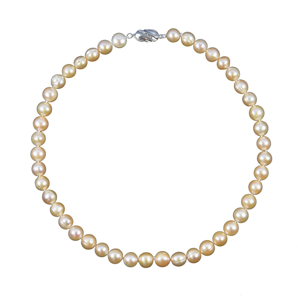 8.5–9.5mm Pink Freshwater Cultured Pearl Circlé Necklace, 17.5"