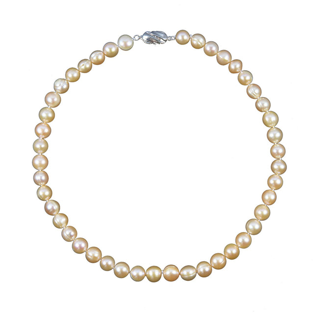 8.5–9.5mm Pink Freshwater Cultured Pearl Circlé Necklace, 17.5"