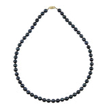 14K Yellow Gold 6.5–7mm Black Akoya Cultured Pearl Necklace, 18 in