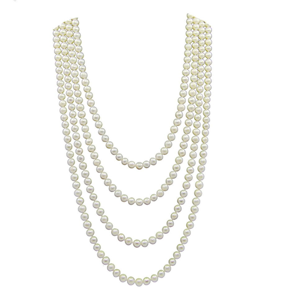 6.5–7.5mm Freshwater Pearl Endless Necklace, 100"
