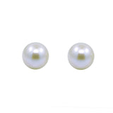 14K Yellow Gold 12–13mm White Round South Sea Cultured Pearl Stud Earrings