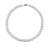 8.5–9.5mm White Circlé Freshwater Pearl Necklace, 17.5"